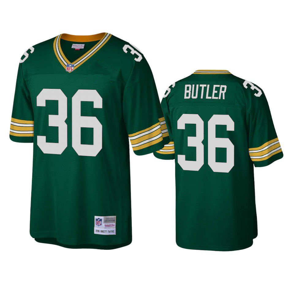 Green Bay Packers #36 LeRoy Butler Mitchell Ness 1996 Throwback Green Jersey - Zenithce