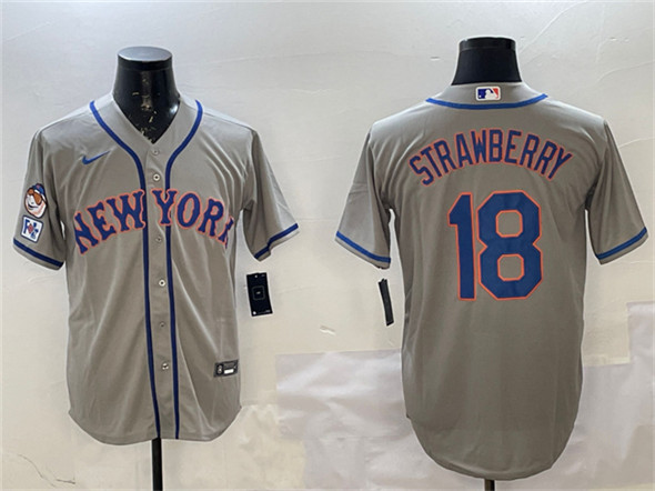 New York Mets #18 Darryl Strawberry Gray 2025 Spring Training Cool Base Stitched Jersey - Zenithce