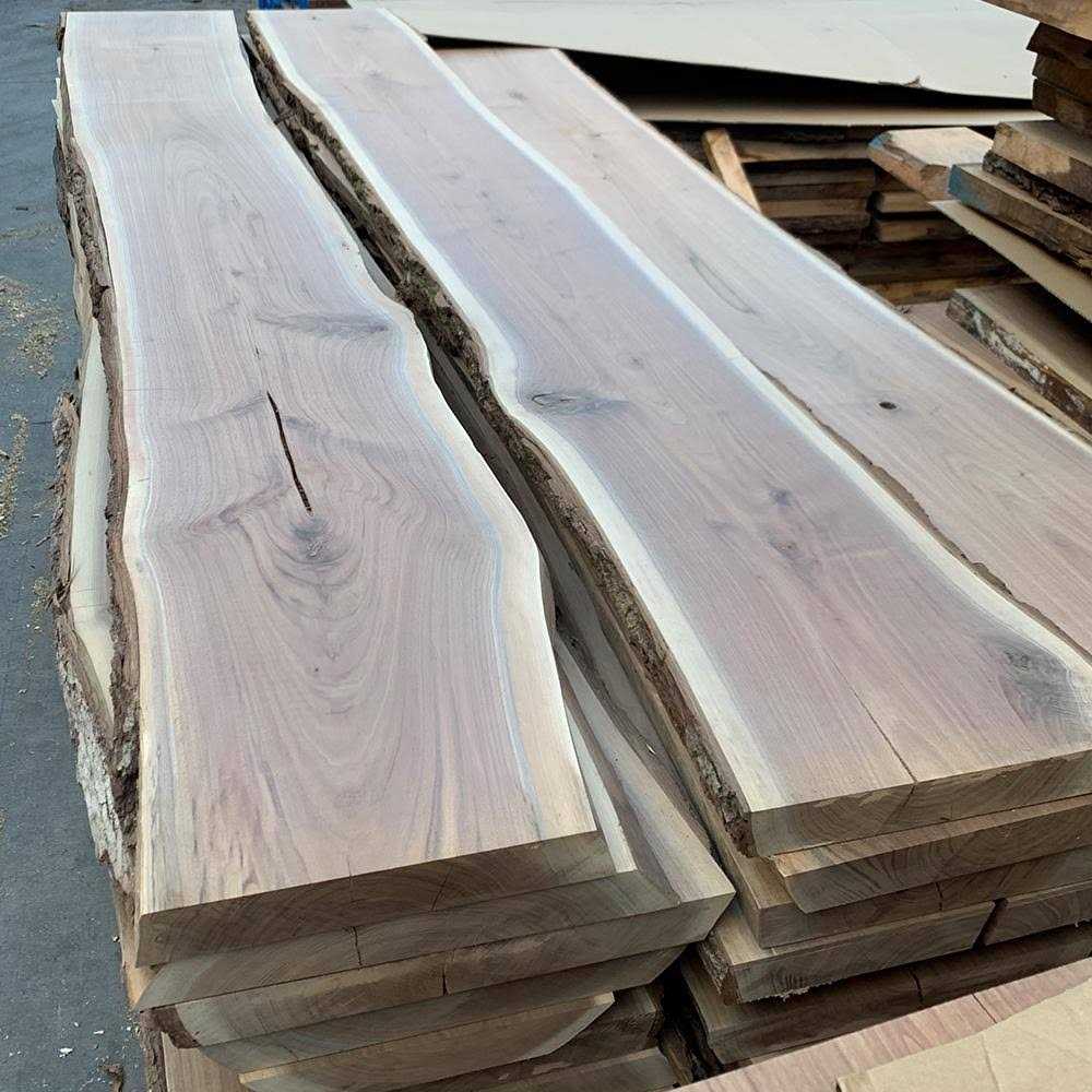 Swaner Hardwood 2 in. x 8 in. to 12 in. x Walnut Live Edge Sawn Board - Zenithce