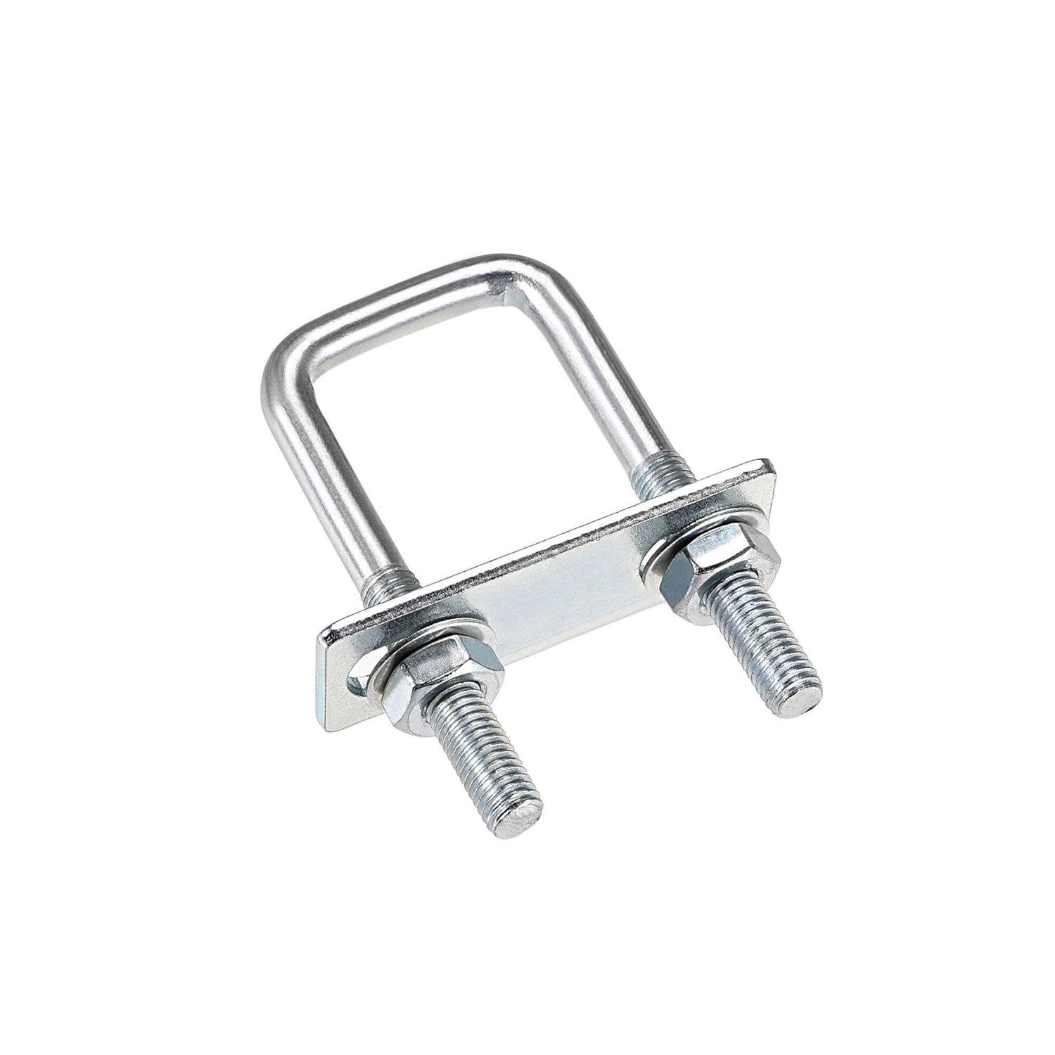 Harfington U-Bolts Carbon Steel with Nuts Frame Plate Round Washers - Zenithce