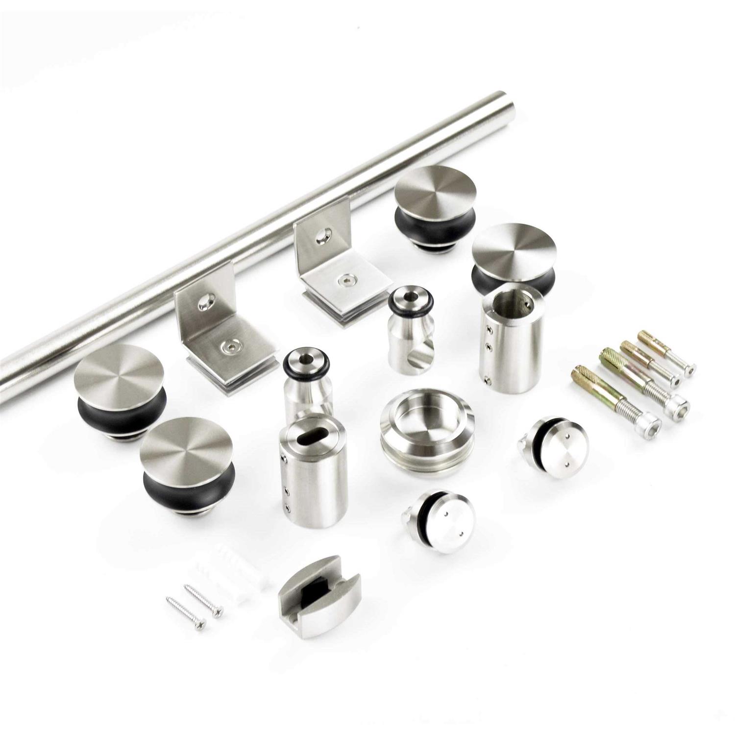 DIYHD M0083 Rail Heavy Duty Barn Hardware Interior Outside Door Sliding M0083-5FT - Zenithce