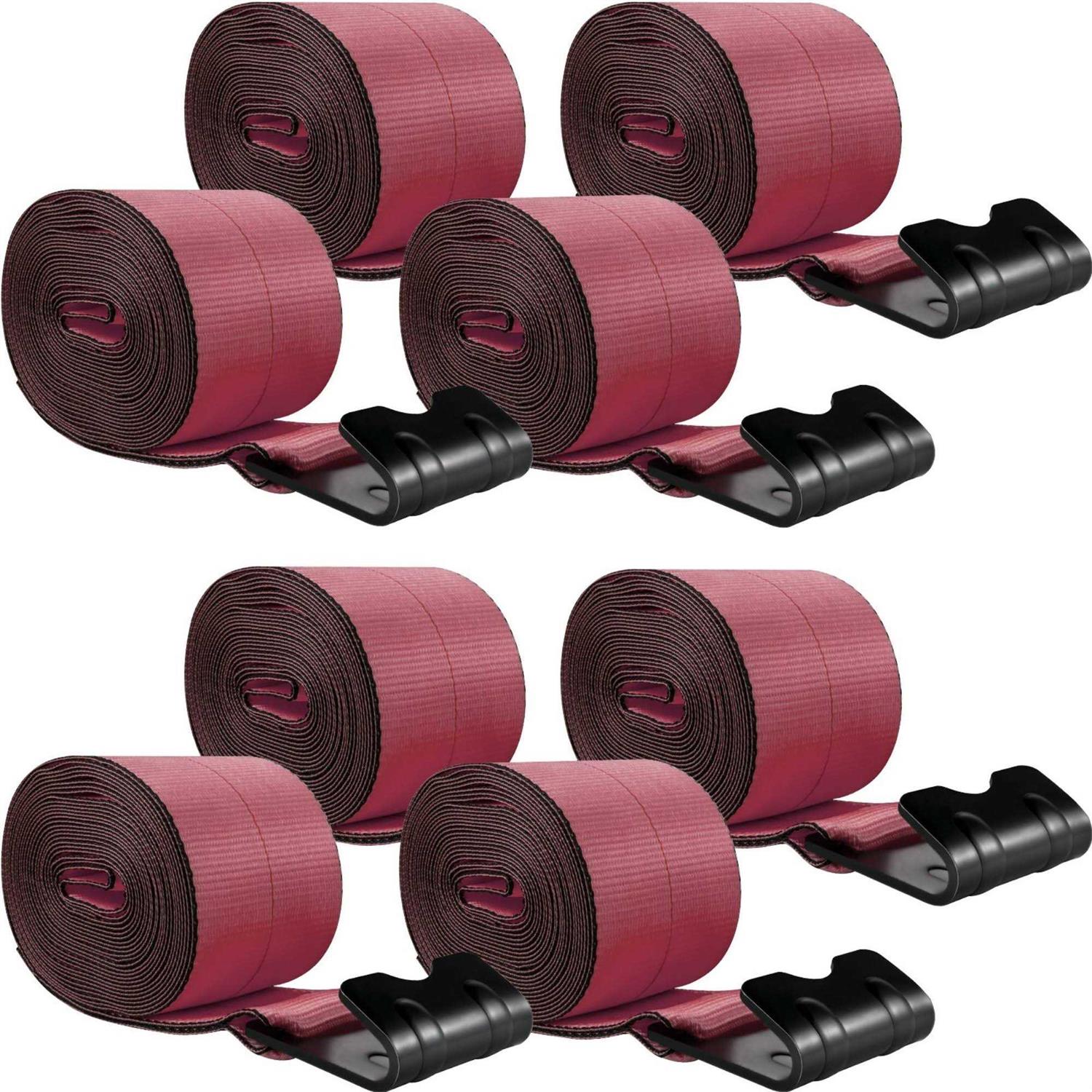 VEVOR Truck Straps 4 inchx30′ Winch Straps with a Flat Hook Flatbed Tie Downs 15400lbs Load Capacity Flatbed Strap Cargo Control for Flatbeds - Zenithce