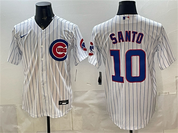 Chicago Cubs #10 Ron Santo White Cool Base Stitched Jersey - Zenithce