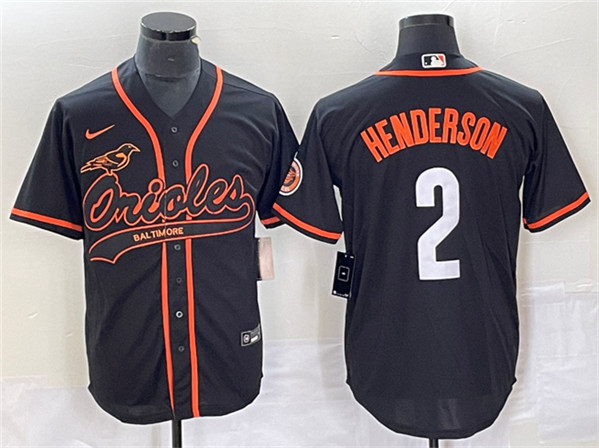 Baltimore Orioles #2 Gunnar Henderson Black City Connect Cool Base Stitched Jersey - Zenithce