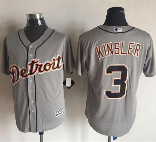Tigers #3 Ian Kinsler Grey New Cool Base Stitched Jersey - Zenithce