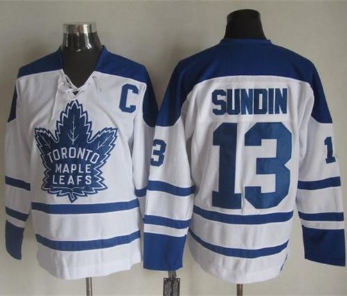Maple Leafs #13 Mats Sundin White CCM Throwback Winter Classic Stitched Jersey - Zenithce
