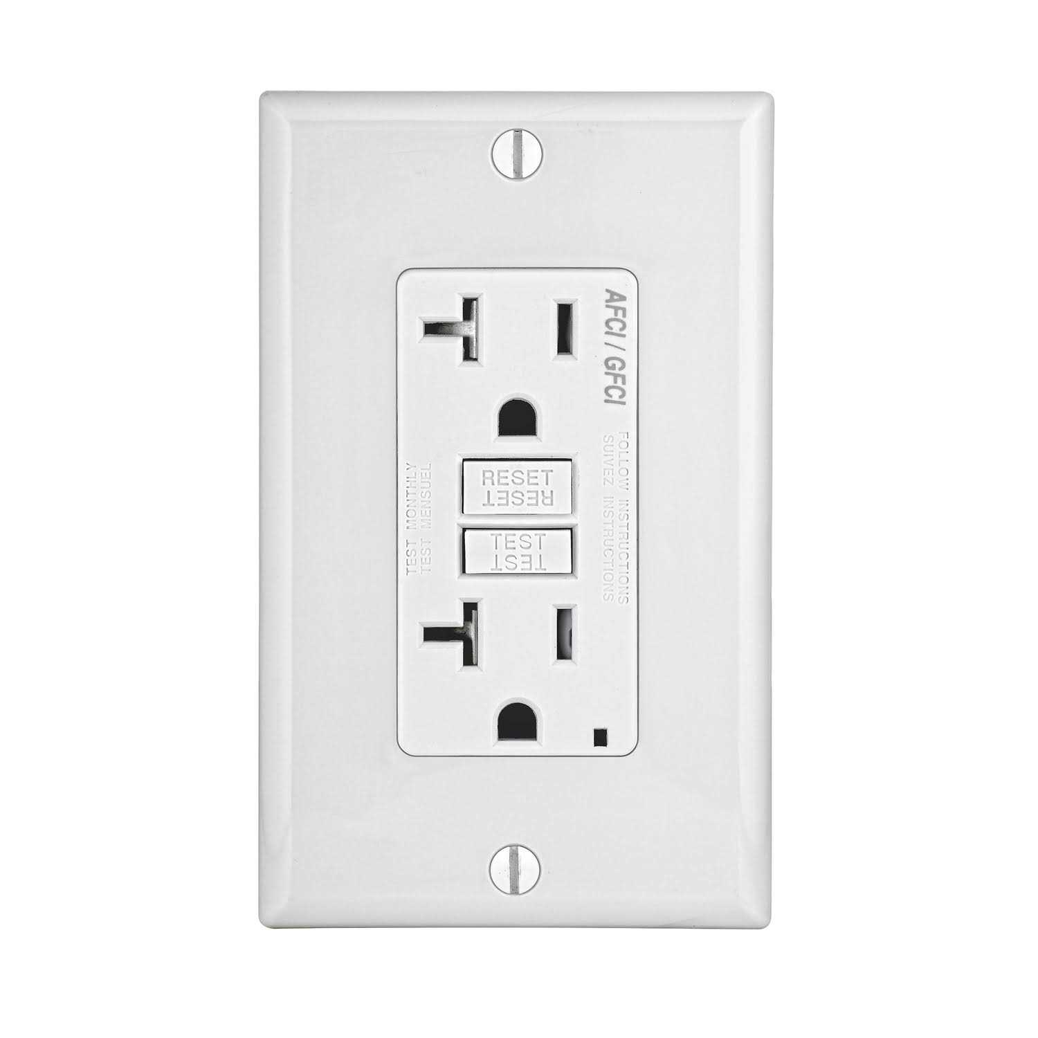 Leviton AGTR1-0KW AFCI-GFCI Dual Function Outlet White - Zenithce