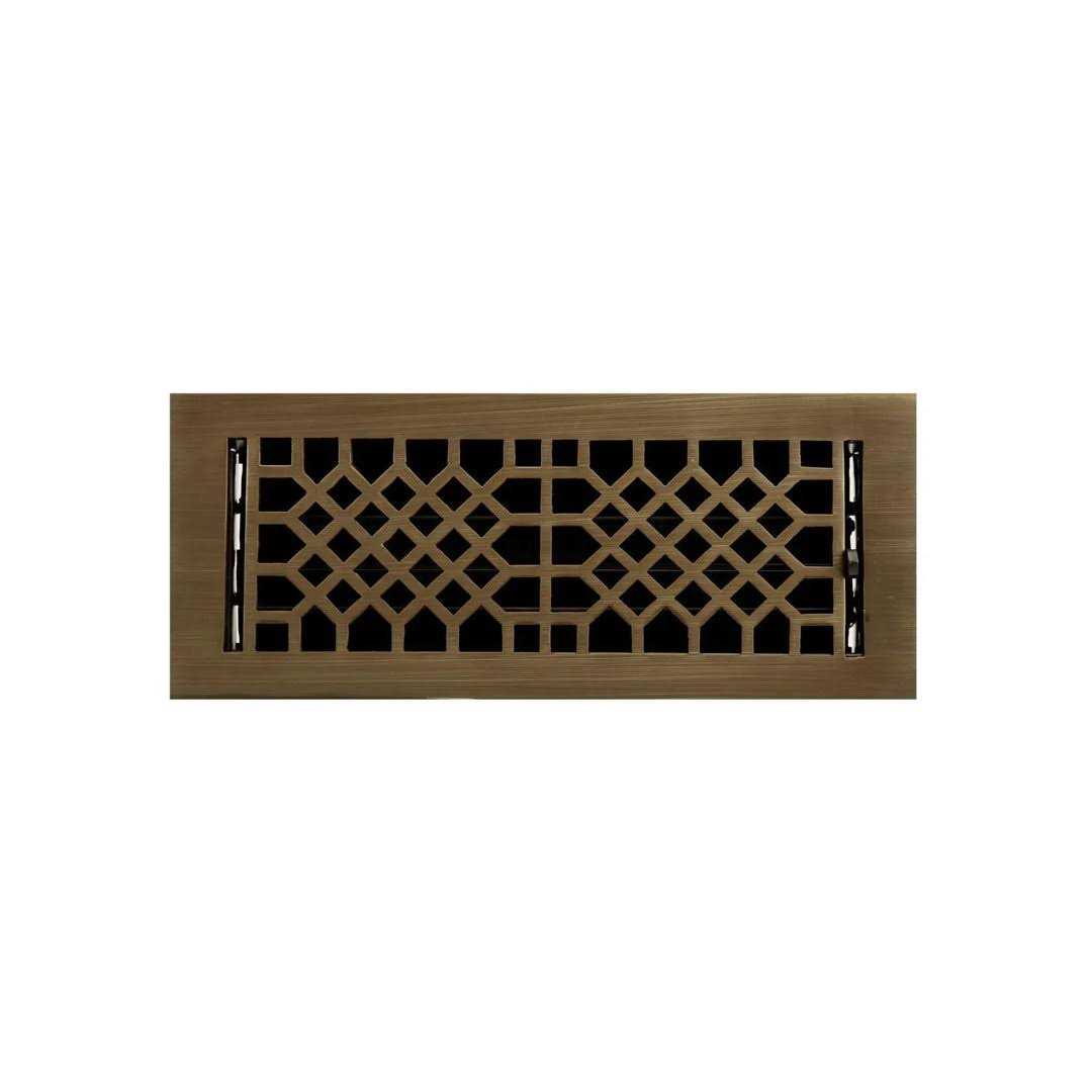 Signature Hardware Antique Style Brass Floor Register - Zenithce