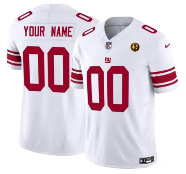 New York Giants Custom White 2023 F.U.S.E. With John Madden Patch Vapor Limited Stitched Jersey - Zenithce