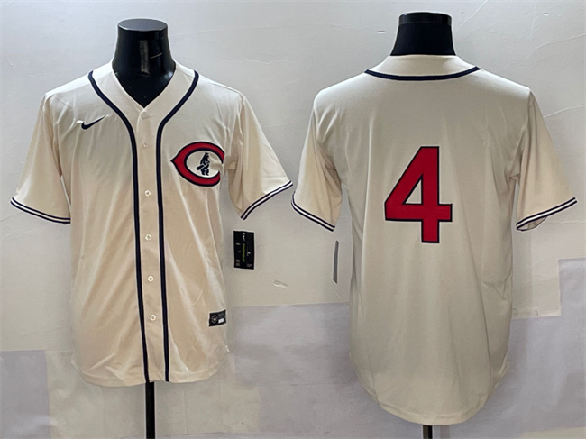 Chicago Cubs #4 Pete Crow-Armstrong Cream Field of Dreams Cool Base Stitched Jersey - Zenithce