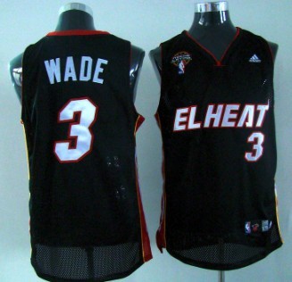 Miami Heat #3 Dwyane Wade Latin Nights Black Swingman Jersey - Zenithce
