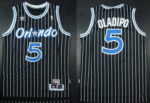 Orlando Magic #5 Victor Oladipo Black Swingman Throwback Jersey - Zenithce
