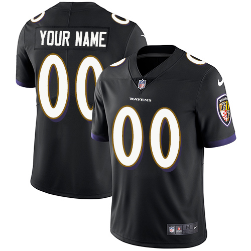 Baltimore Ravens Customized Black Team Color Vapor Untouchable Limited Stitched NFL Jersey - Zenithce