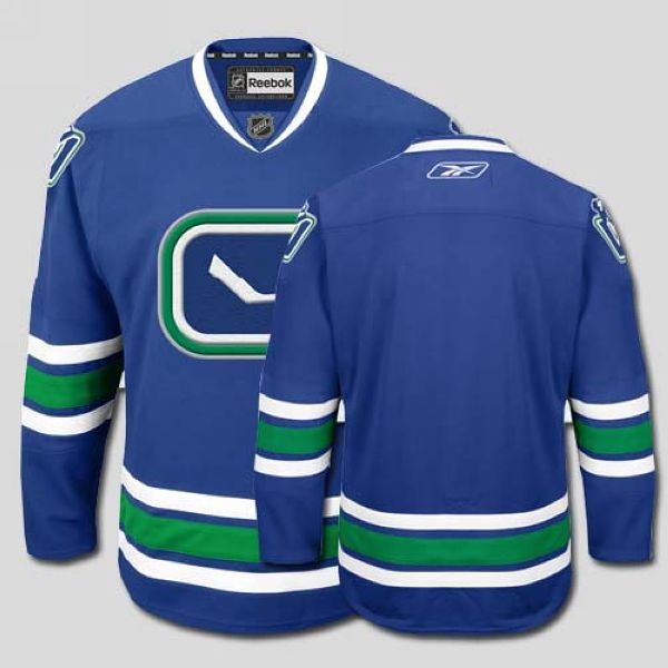 Canucks Blank Stitched Blue Third Jersey - Zenithce