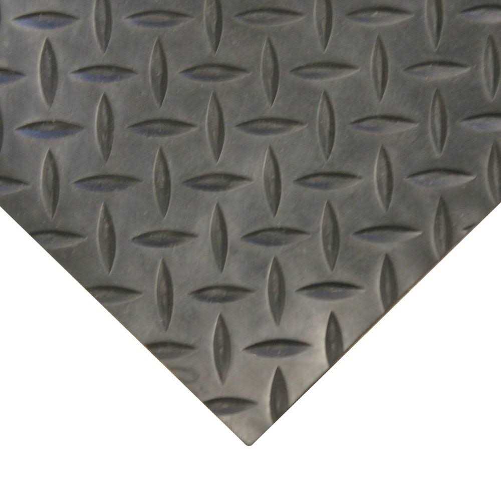 Rubber-Cal Diamond-Plate 4 ft. x 1 ft. Garage Flooring Roll - Zenithce
