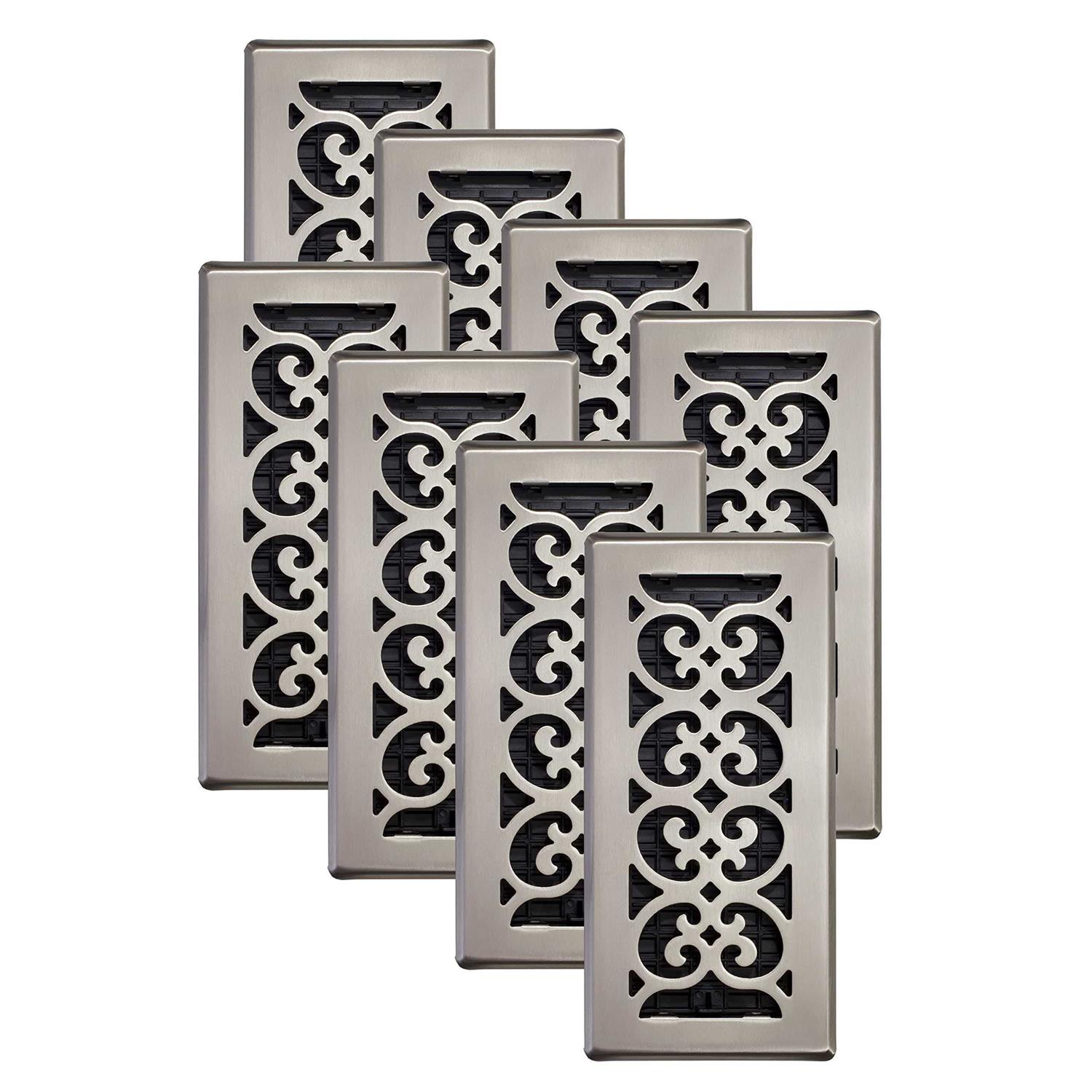 Decor Grates SPH410-NKL Scroll Floor Register - Zenithce