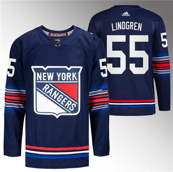 New York Rangers #55 Ryan Lindgren Navy Stitched Jersey - Zenithce