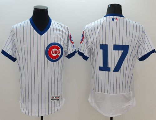 Cubs #17 Kris Bryant White Flexbase Authentic Collection Cooperstown Stitched Jersey - Zenithce