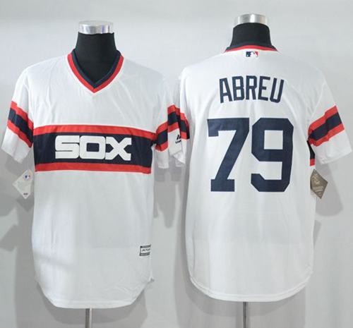 White Sox #79 Jose Abreu White New Cool Base Alternate Home Stitched Jersey - Zenithce