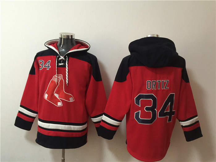 Boston Red Sox #34 David Ortiz Ageless Must-Have Lace-Up Pullover Hoodie - Zenithce