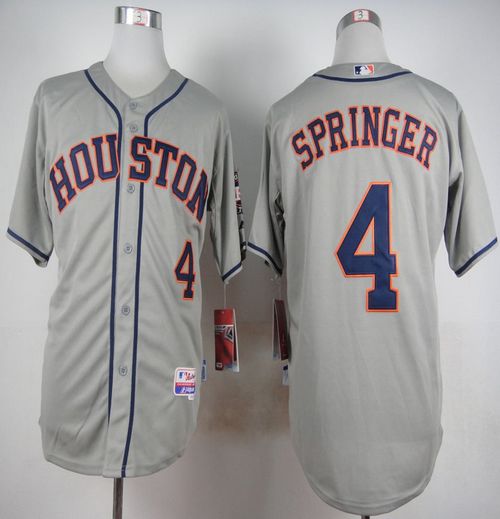 Astros #4 George Springer Grey Cool Base Stitched Jersey - Zenithce
