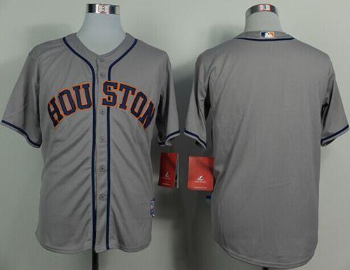 Astros Blank Grey Cool Base Stitched Jersey - Zenithce