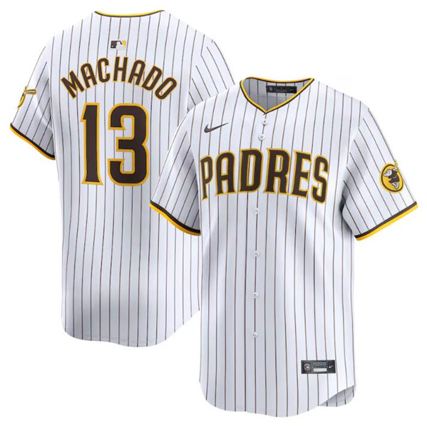 San Diego Padres #13 Manny Machado White 2024 Home Limited Stitched Jersey - Zenithce