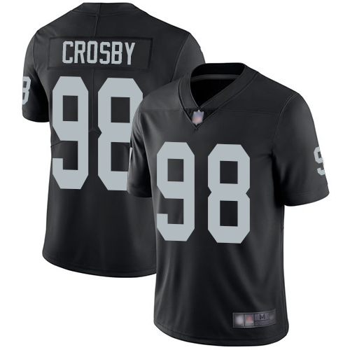 Raiders #98 Maxx Crosby Black Vapor Untouchable Limited Stitched Jersey - Zenithce