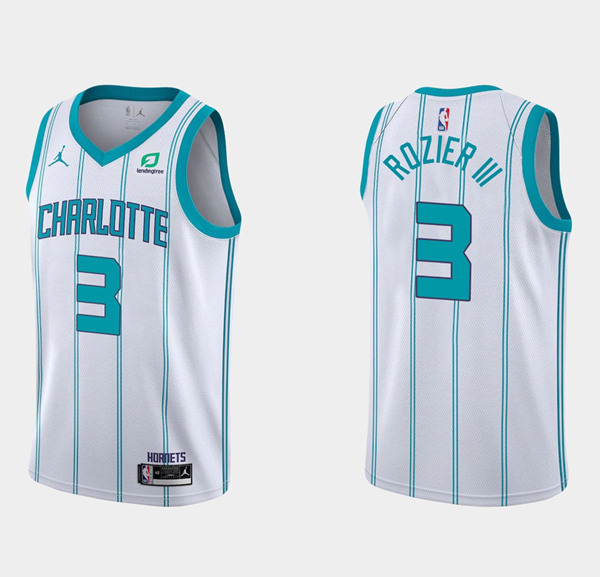 Charlotte Hornets #3 Terry Rozier III White Stitched Jersey - Zenithce