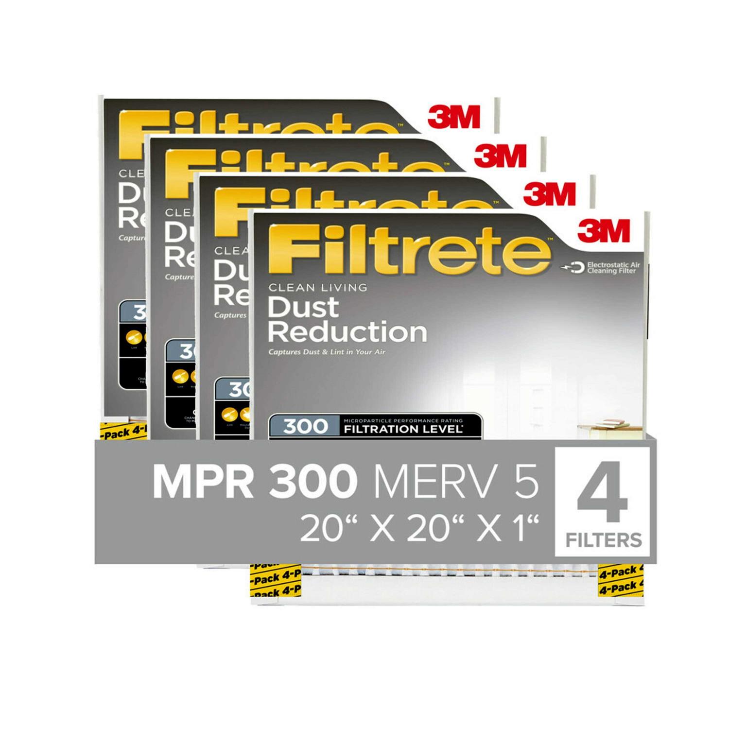 Filtrete AC Furnace Air Filter MPR 300 Clean Living Basic Dust - Zenithce