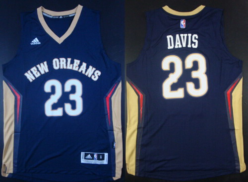New Orleans Pelicans #23 Anthony Davis Revolution 30 Swingman Navy Blue Jersey - Zenithce