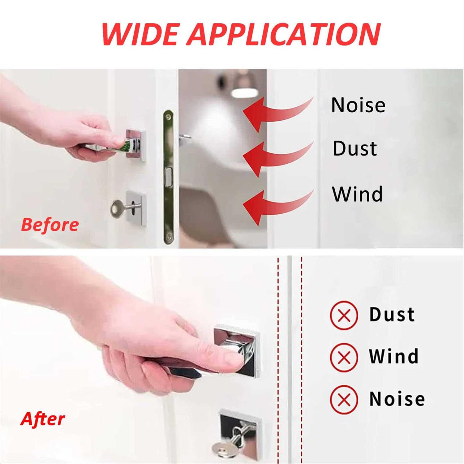 Weather Stripping Door Seal Strip,Self-Adhesive Rubber D-Shape Door Weather Stripping Sealers for Door Frame Window Insulation Large Gap - Zenithce