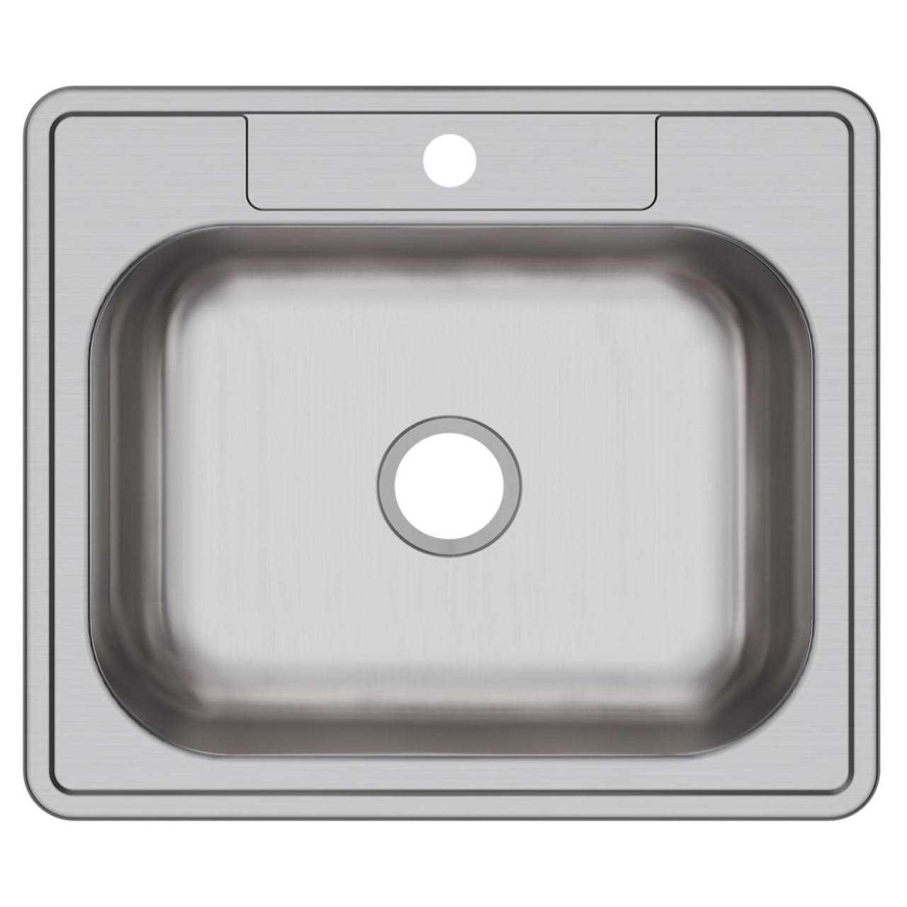 Elkay D117211 Dayton Single Bowl Drop-in Stainless Steel Bar Sink - Zenithce