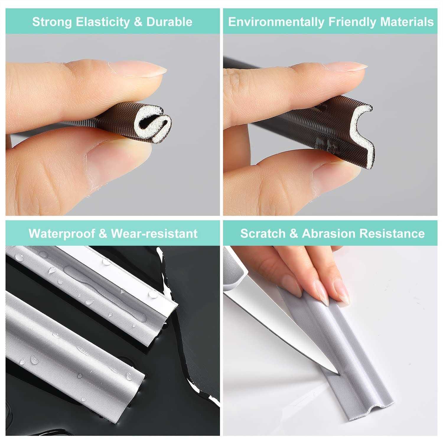 Mopms Draft Stopper Sweep Door Weatherproofing Stripping - Zenithce