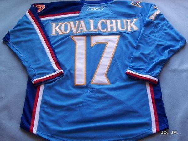 Thrashers #17 Ilya Kovalchuk Stitched Blue Jersey - Zenithce