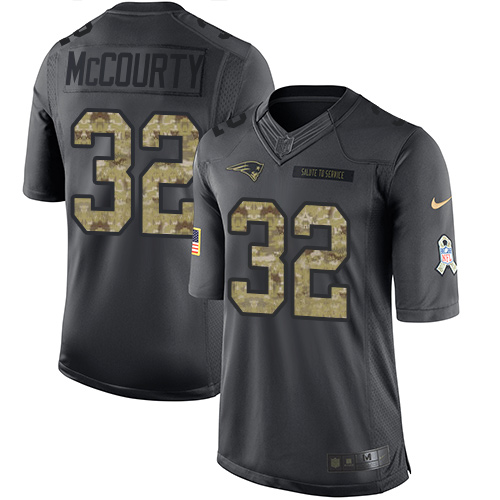 Patriots #32 Devin McCourty Black Stitched Limited 2016 Salute To Service Nike Jersey - Zenithce