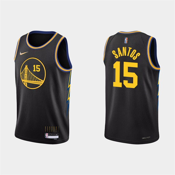 Golden State Warriors #15 Gui Santos 2022 Black Stitched Jersey - Zenithce