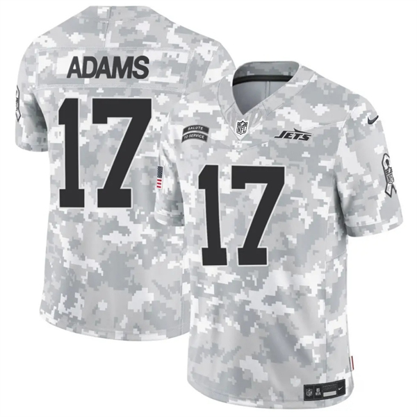 New York Jets #17 Davante Adams 2024 F.U.S.E. Arctic Camo Salute To Service Limited Stitched Jersey - Zenithce