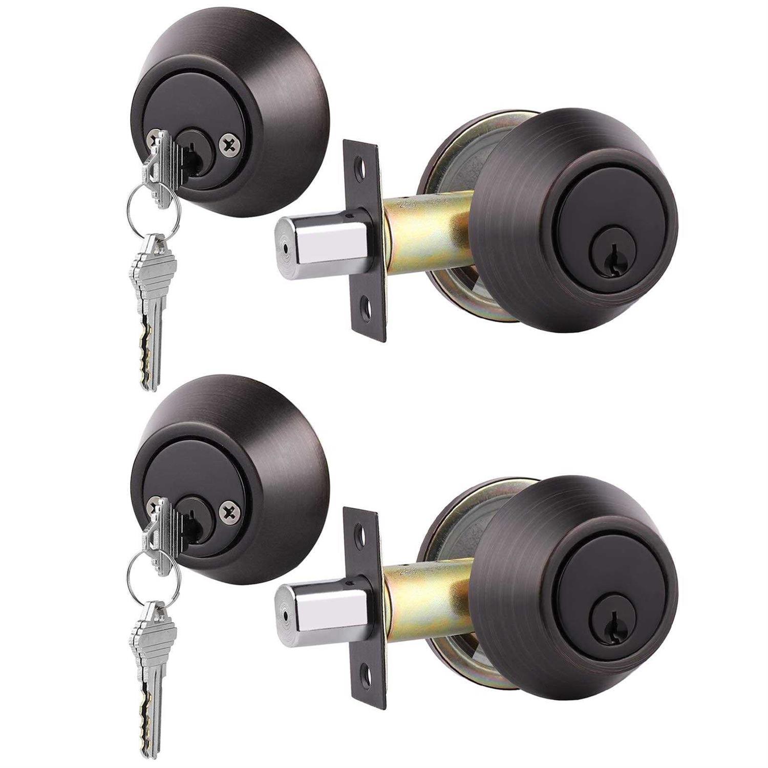 Gobrico 2 Keyed Alike Double Cylinder Deadbolts Door Locks - Zenithce