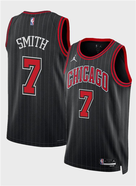 Chicago Bulls #7 Jalen Smith Black 2024 Draft Statement Edition Stitched Jersey - Zenithce