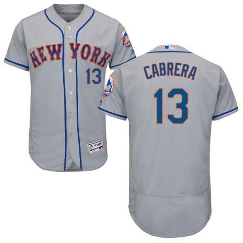 Mets #13 Asdrubal Cabrera Grey Flexbase Authentic Collection Stitched Jersey - Zenithce