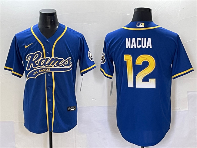 Los Angeles Rams #12 Puka Nacua Royal Cool Base Stitched Jersey - Zenithce
