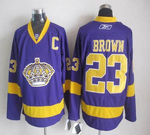 Kings #23 Dustin Brown Purple Stitched Jersey - Zenithce
