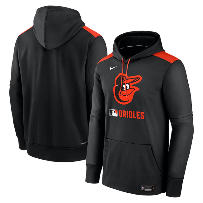 Baltimore Orioles Black Collection Performance Pullover Hoodie - Zenithce