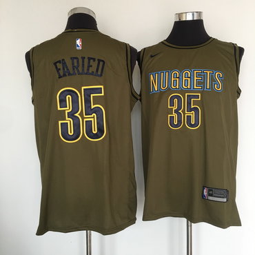 Denver Nuggets #35 Kenneth Faried Olive Swingman Jersey - Zenithce