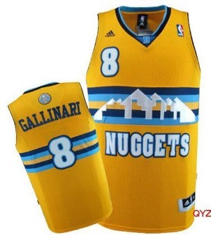 Denver Nuggets #8 Danilo Gallinari Yellow Swingman Jersey - Zenithce