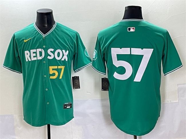 Boston Red Sox #57 Greg Weissert Green 2025 City Connect Limited Stitched Jersey - Zenithce