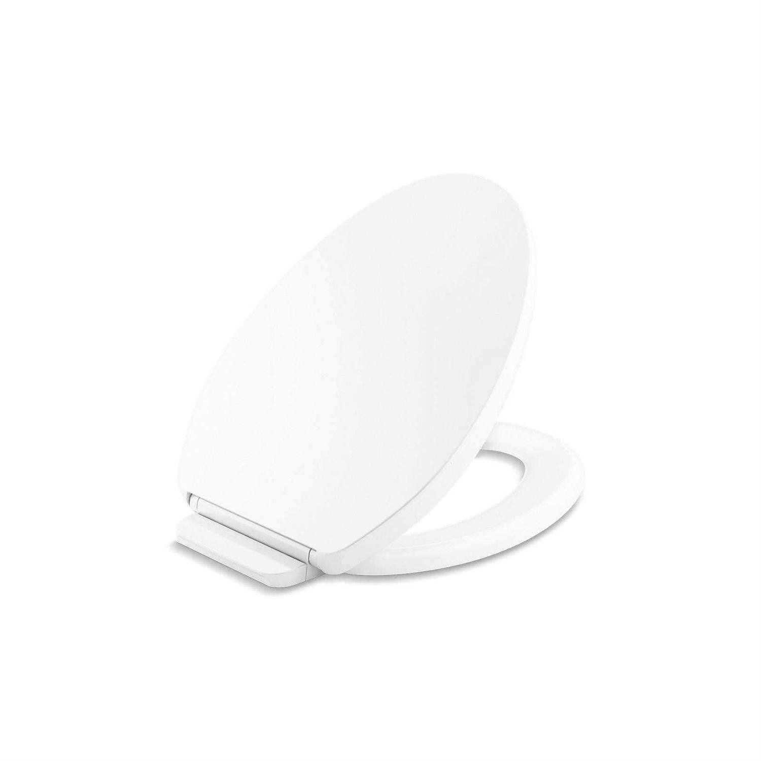 KOHLER Hyten Elevated Quiet-Close Round-front Toilet Seat K-25876-0 - Zenithce