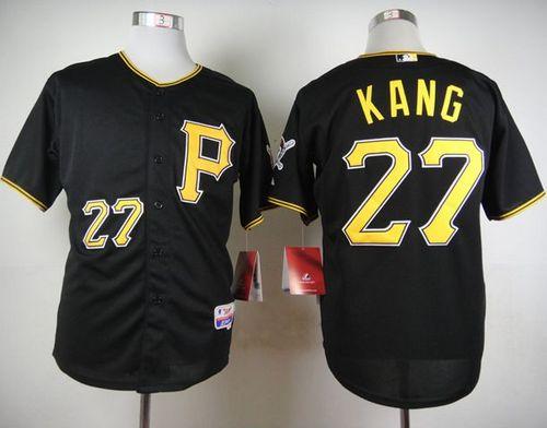 Pirates #27 Jung-Ho Kang Black Cool Base Stitched Jersey - Zenithce