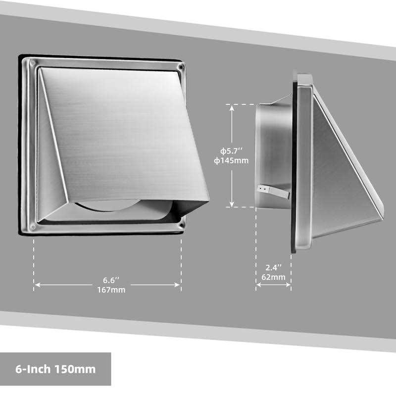 FRESH SPEED External Extractor Wall Vent Cushioned Non Return Flap - Zenithce